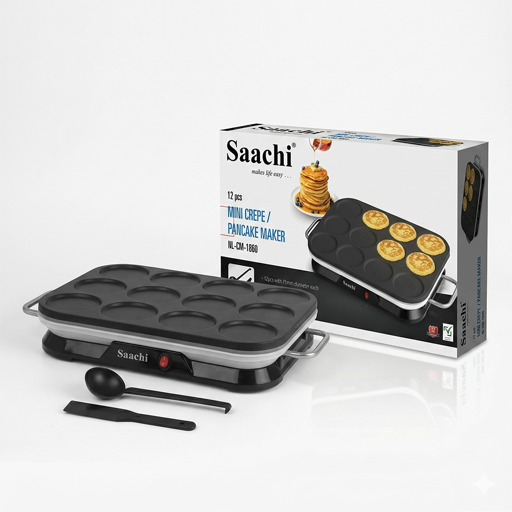 Saachi 2-in-1 Pancake and Mini Crepe Maker NL-CM-1860 - Image 2