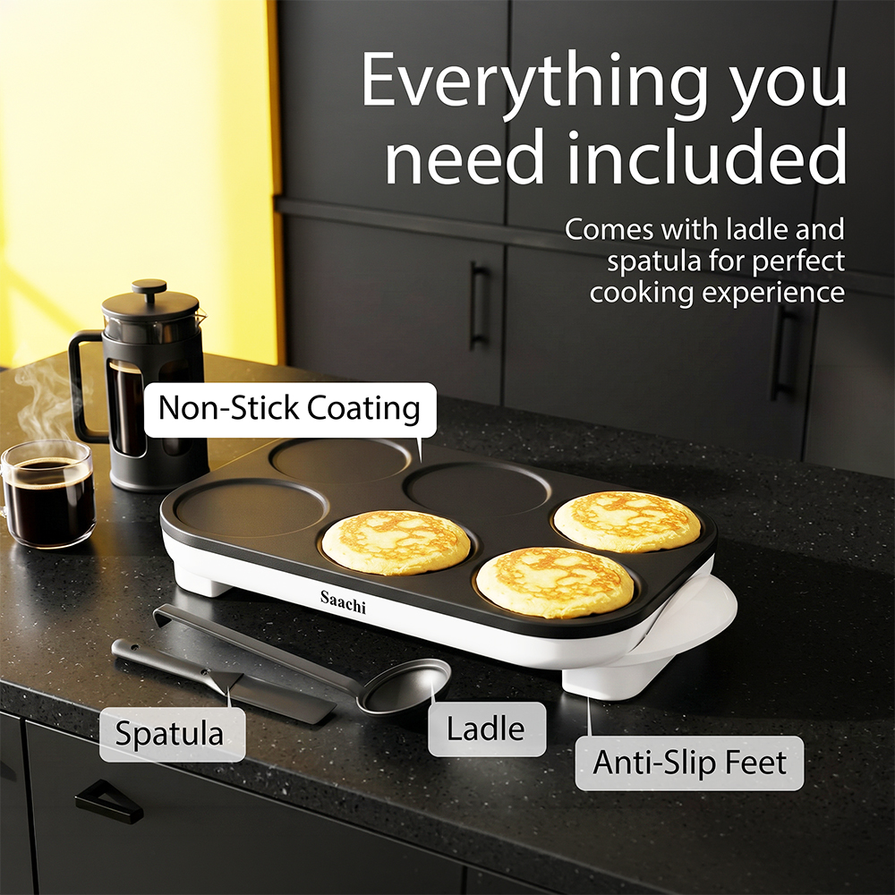 Saachi 2-in-1 Pancake and Mini Crepe Maker NL-CM-1850 - Image 4