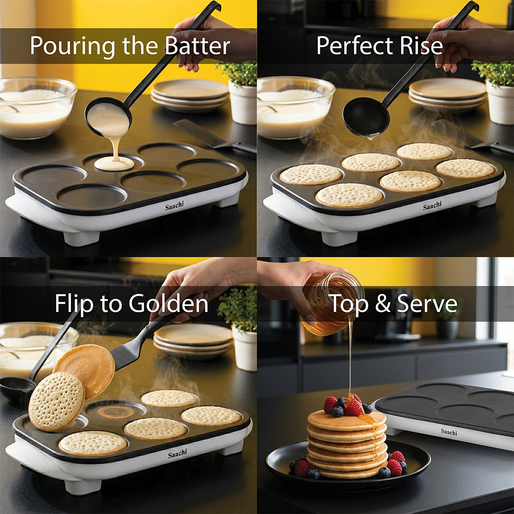 Saachi 2-in-1 Pancake and Mini Crepe Maker NL-CM-1850 - Image 6