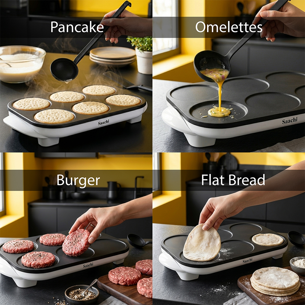 Saachi 2-in-1 Pancake and Mini Crepe Maker NL-CM-1850 - Image 7