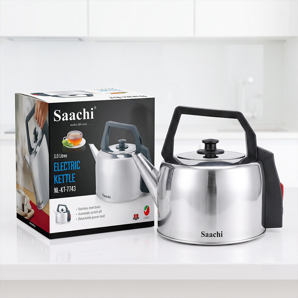Saachi 3-Litres Electric Kettle NL-KT-7743-BK - Image 2