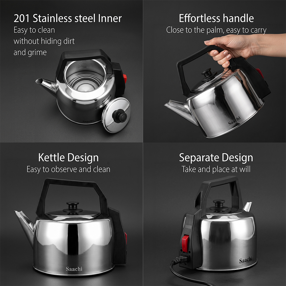 Saachi 3-Litres Electric Kettle NL-KT-7743-BK - Image 4