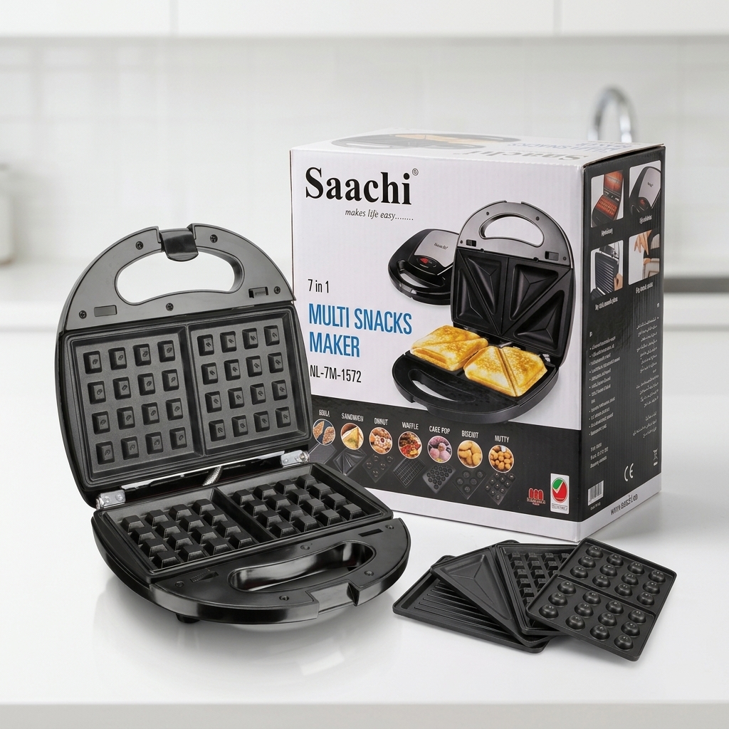 Saachi 7-in-1 Multi Snack Maker NL-7M-1572-BK - Image 2