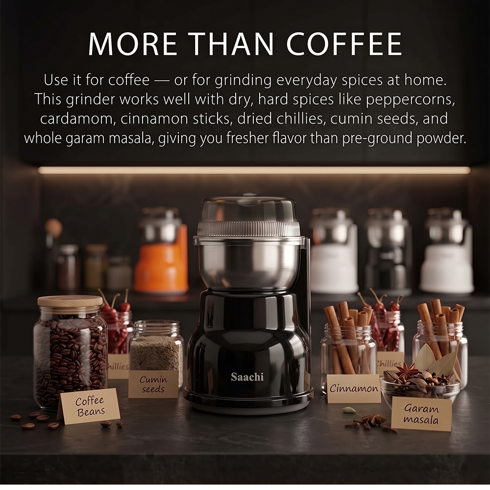 Saachi 100-Grams Coffee Grinder NL-CG-4972-BK - Image 4