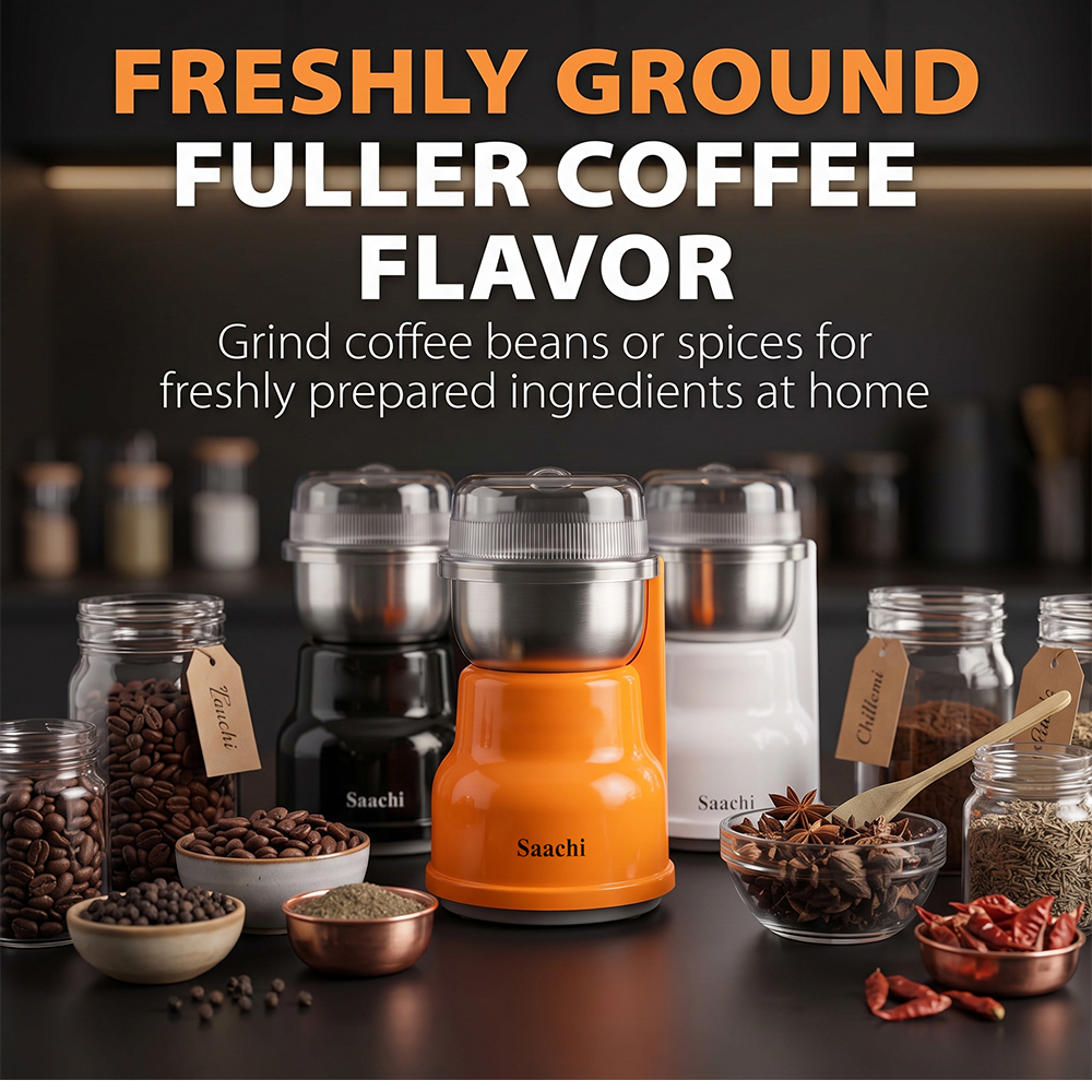 Saachi 100-Grams Coffee Grinder NL-CG-4972-OR - Image 6