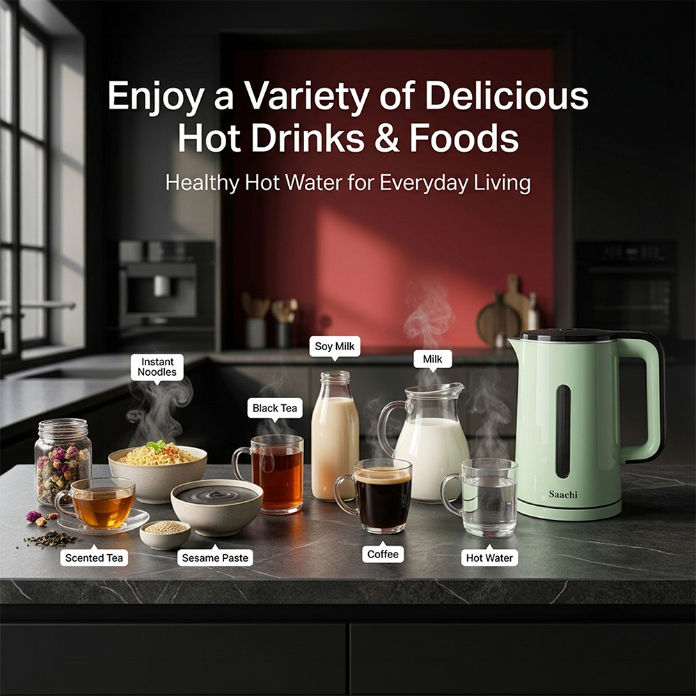 Saachi 1.8-Litres Electric Kettle NL-KT-7758-GN - Image 7