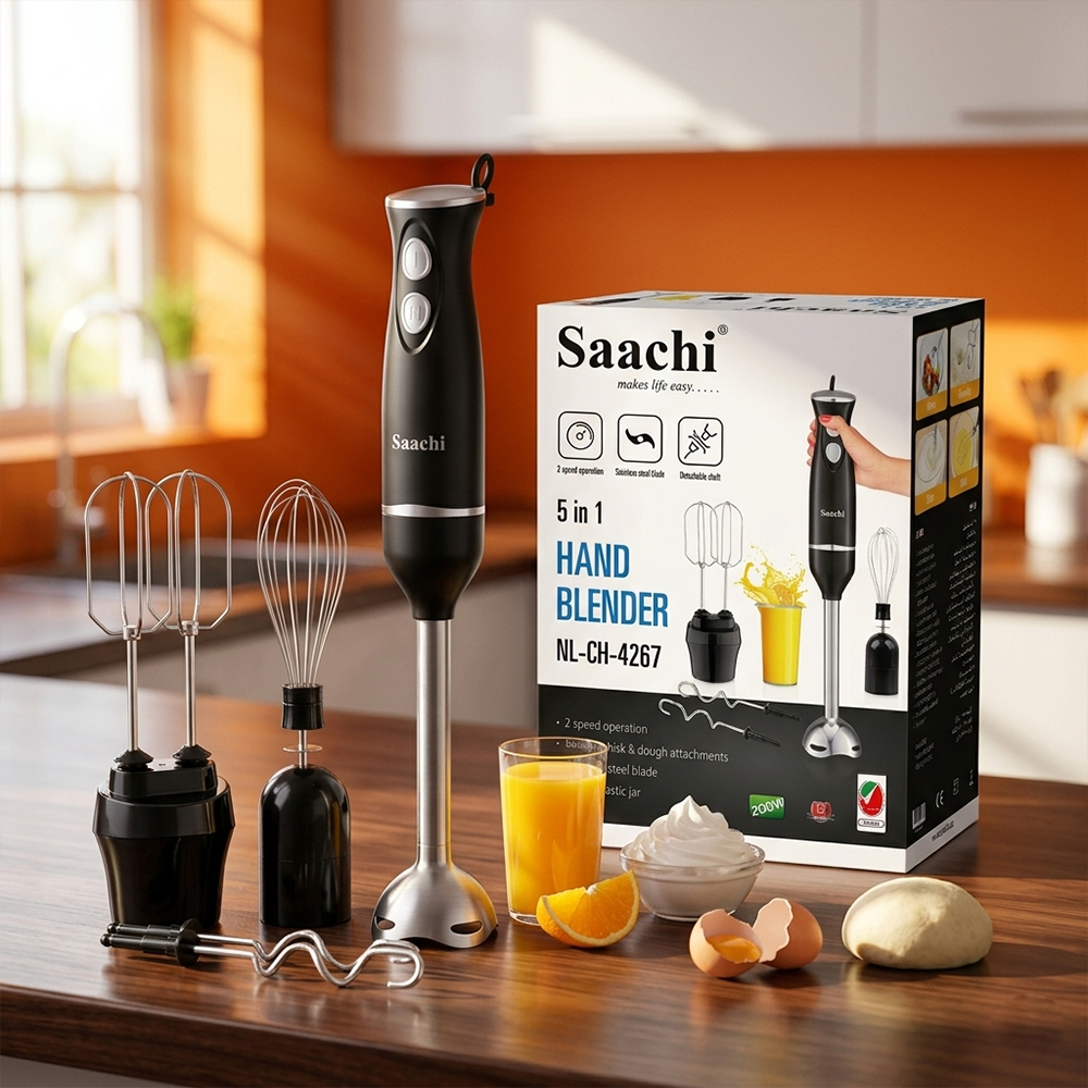 Saachi 5-in-1 Hand Blender NL-CH-4267-BK - Image 2