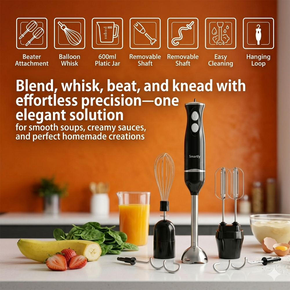 Saachi 5-in-1 Hand Blender NL-CH-4267-BK - Image 3