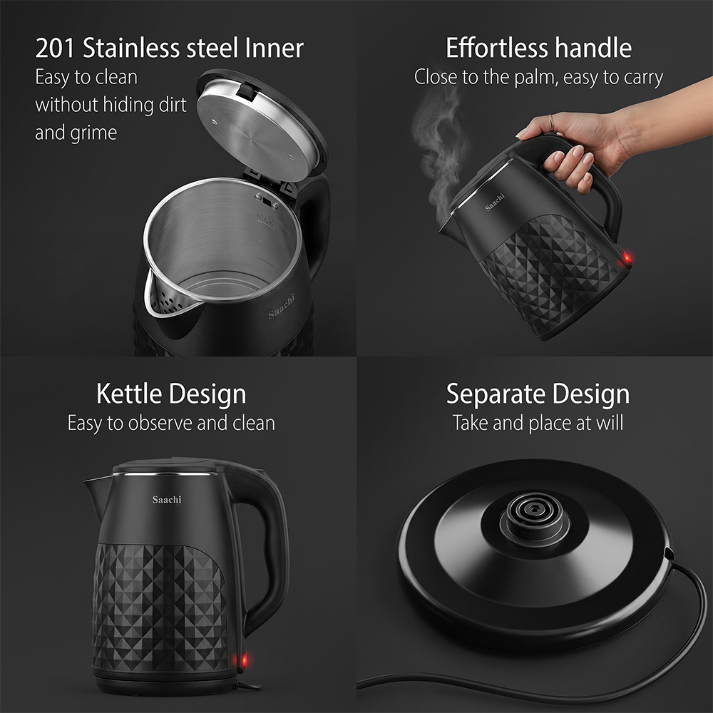Saachi 2.3-Litres Electric Kettle NL-KT-7765-BK - Image 4