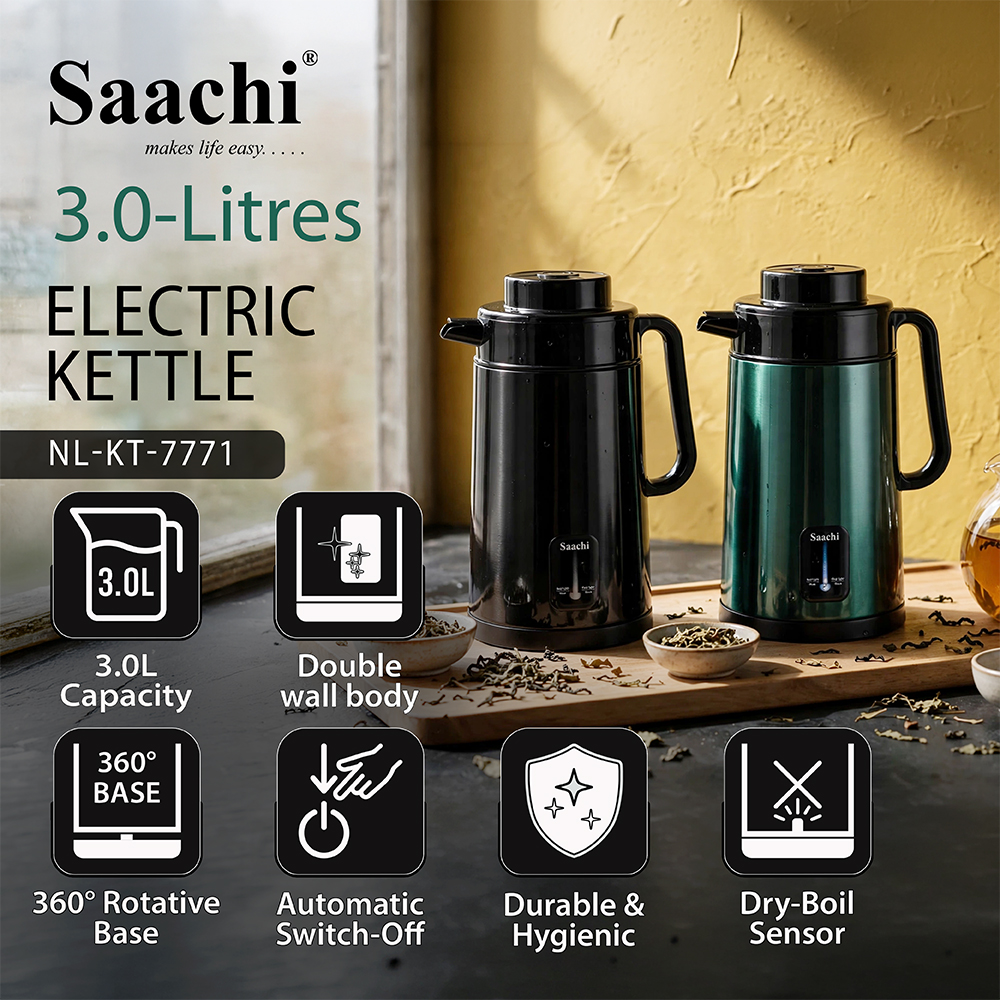 Saachi 3.0L Electric Kettle NL-KT-7771-BK - Image 6