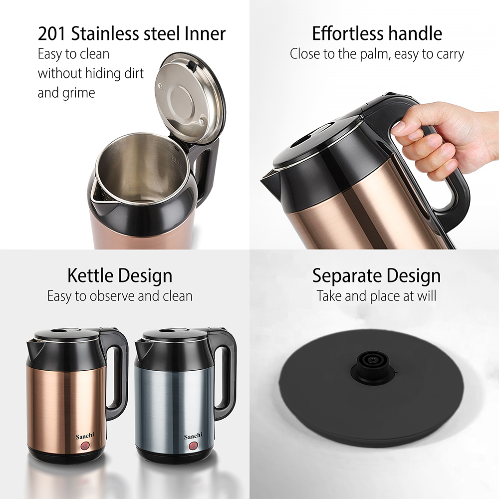 Saachi 2.0L Electric Kettle NL-KT-7772-GD - Image 4