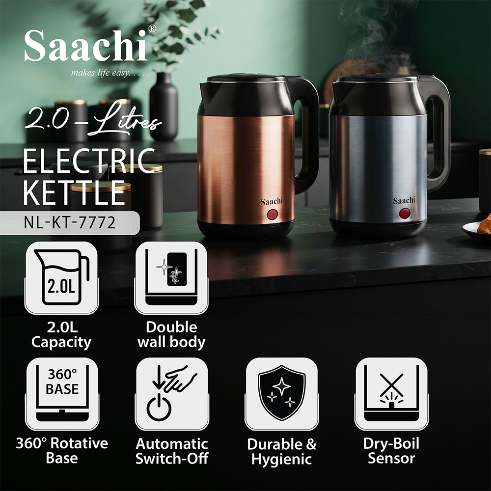 Saachi 2.0L Electric Kettle NL-KT-7772-GD - Image 6