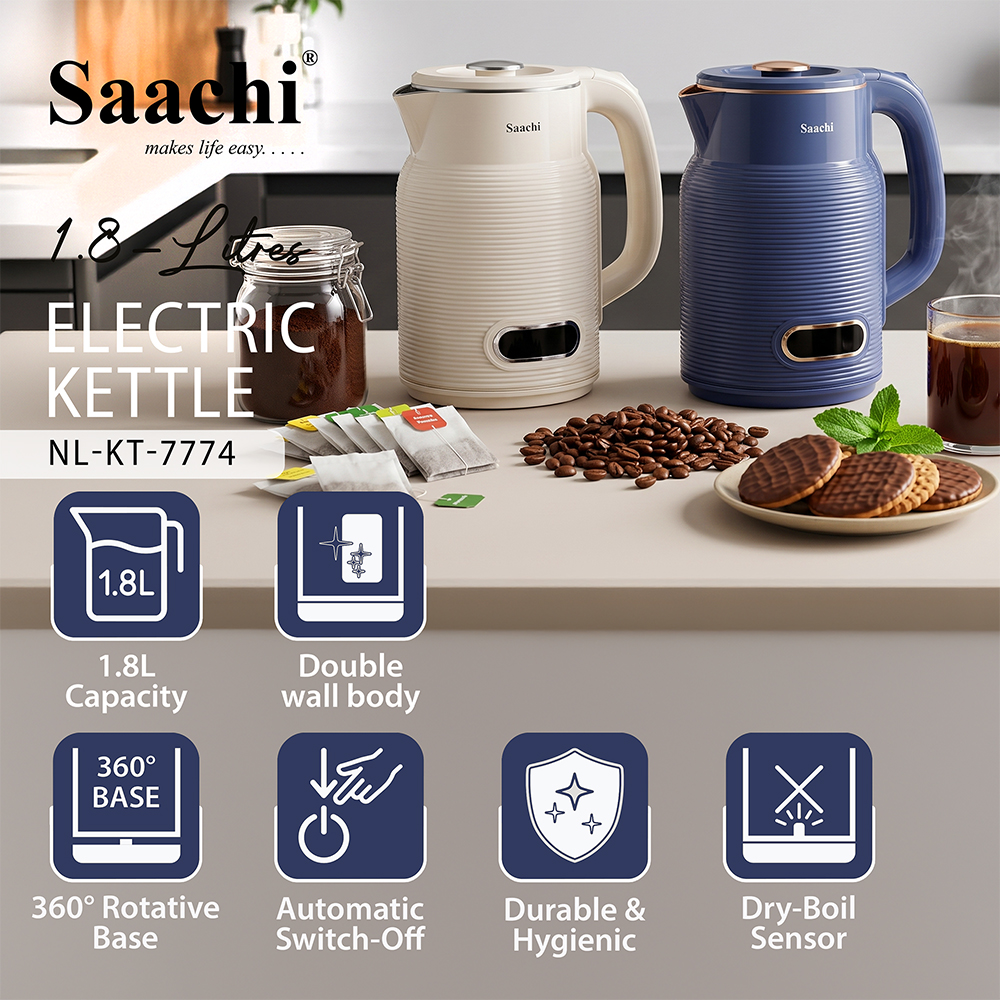 Saachi 1.8-Litres Electric Kettle NL-KT-7774-WH - Image 6