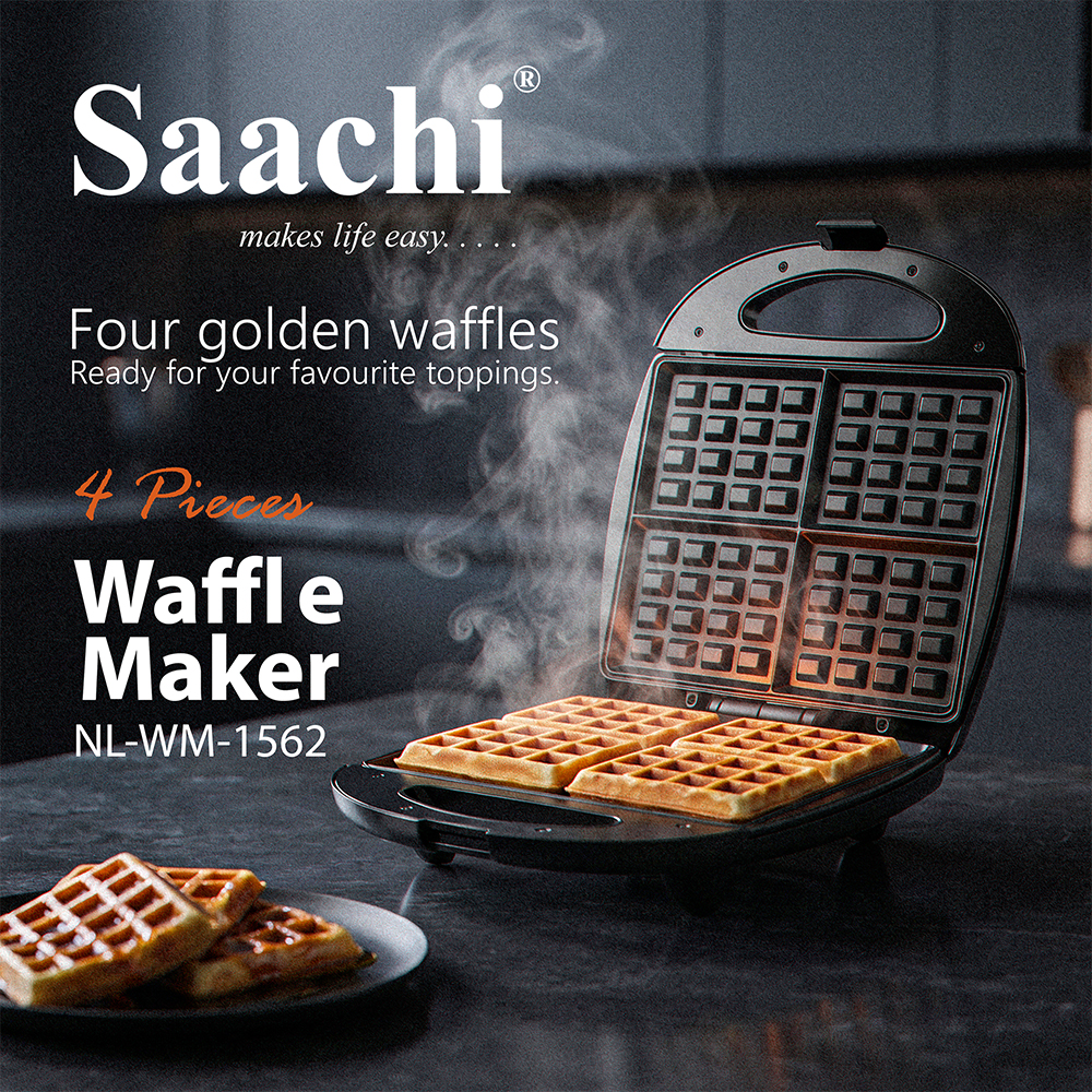 Saachi 4-Pieces Waffle Maker NL-WM-1562 - Image 5