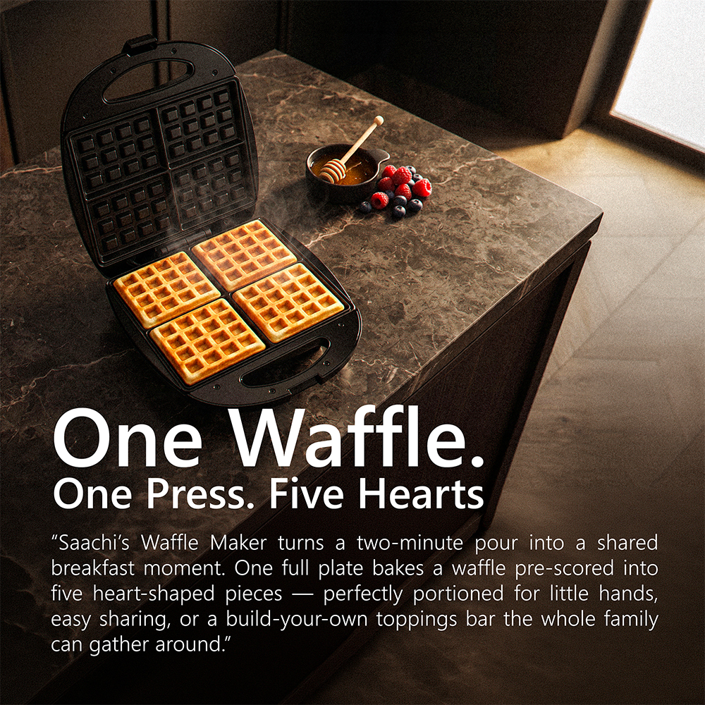 Saachi 4-Pieces Waffle Maker NL-WM-1562 - Image 7