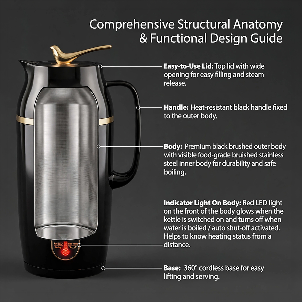 Saachi 2.0-Litres Electric Kettle NL-KT-7776-BK - Image 3