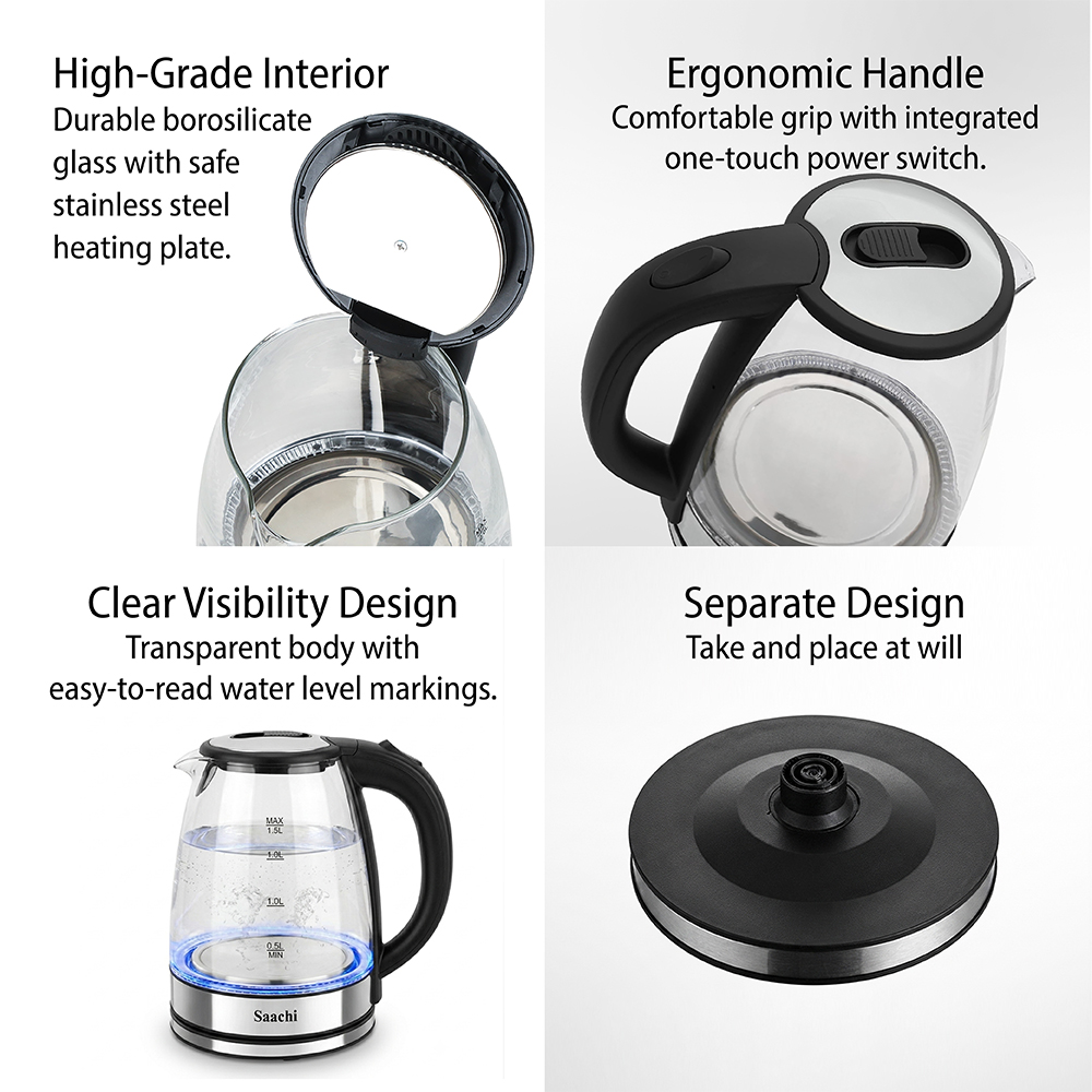 Saachi 1.8L Electric Kettle NL-KT-7777G - Image 4