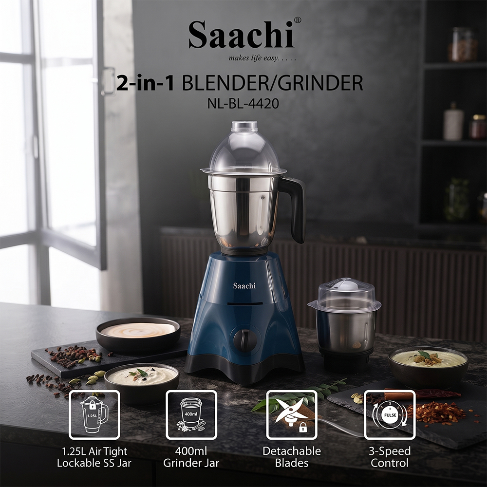 Saachi 2-in-1 Blender/Grinder NL-BL-4420 - Image 4