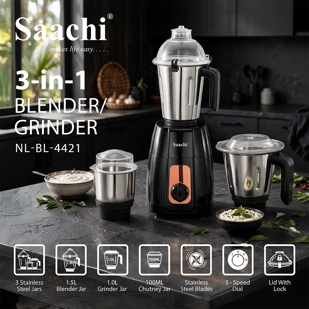 Saachi 3-In-1 Blender/Grinder NL-BL-4421 - Image 5