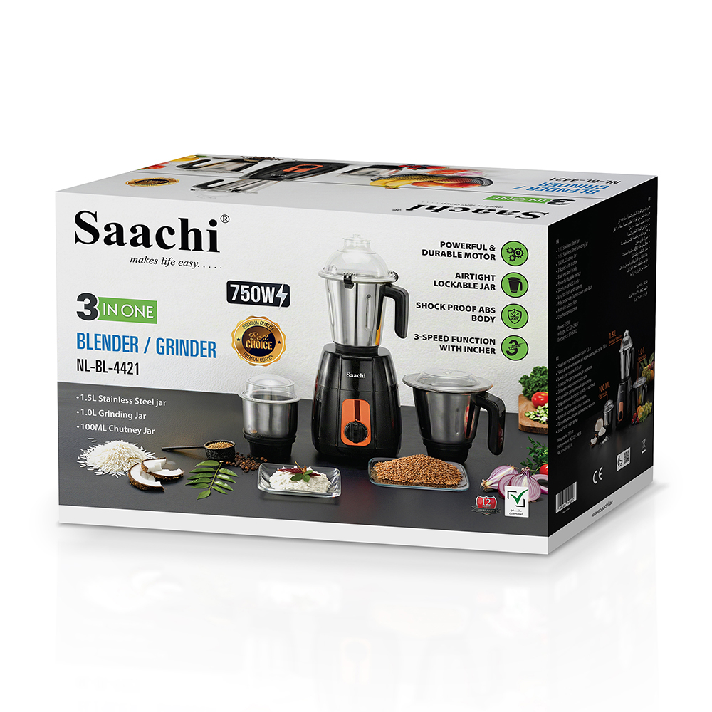 Saachi 3-In-1 Blender/Grinder NL-BL-4421 - Image 8
